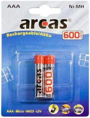 Arcas opladeligt AAA batteri 2 pk. - 600mAh