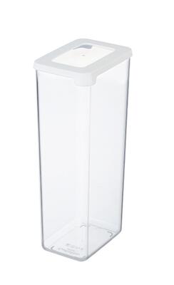 Opbevaringsboks tæt 2,25L. hvid/transparent