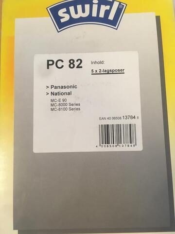 Støvsugerpose PC82 papir