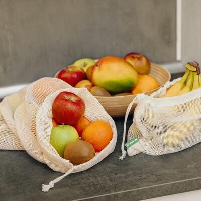 Frugt/grøntpose i bomuld - 2 stk.