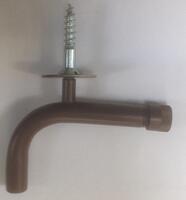 Svanehals lampeophæng i brun